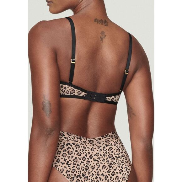 Cuup The Balconette Mesh Bra Leopard Print 34G - Picture 4 of 7